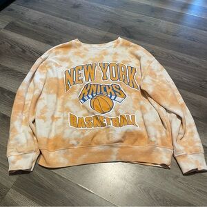 New York Knicks basketball sweatshirt - orange and yellow #basketball